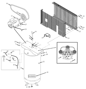 Air-Compressor Parts Diagram and Parts List for DP4610  Campbell Hausfeld Compressor